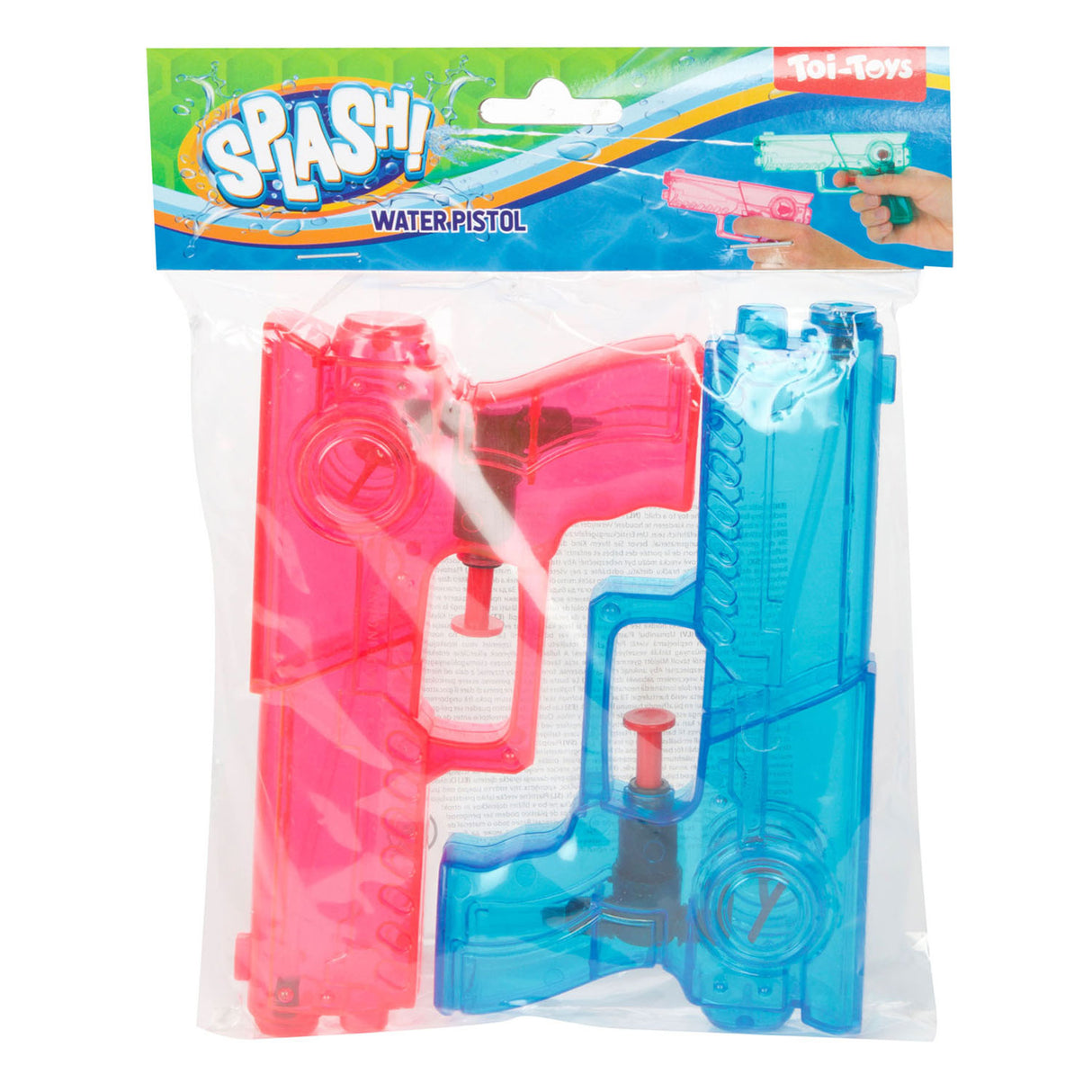 Toi-toys Toi Toys Splash transparente Wasserpistole 2er-Set 2-fach sortiert