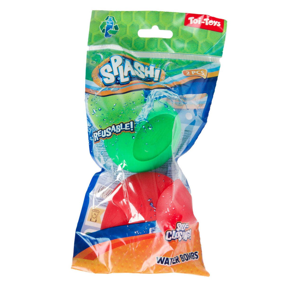 Spritzwasserballon wiederverwendbar selbstschließend, 2 Stk.