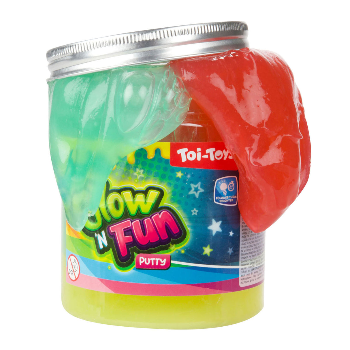 Toi-Toys glühen und Spaß im dunklen Kitt XL im Topf leuchten
