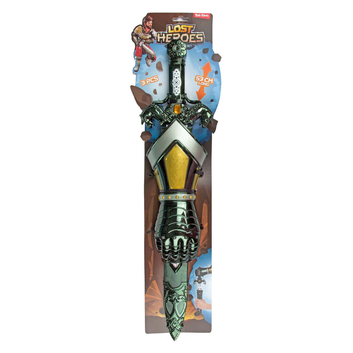 Toi-toys Lost Heroes Kostümset Ritter mit Schwert und Hand, 53 cm
