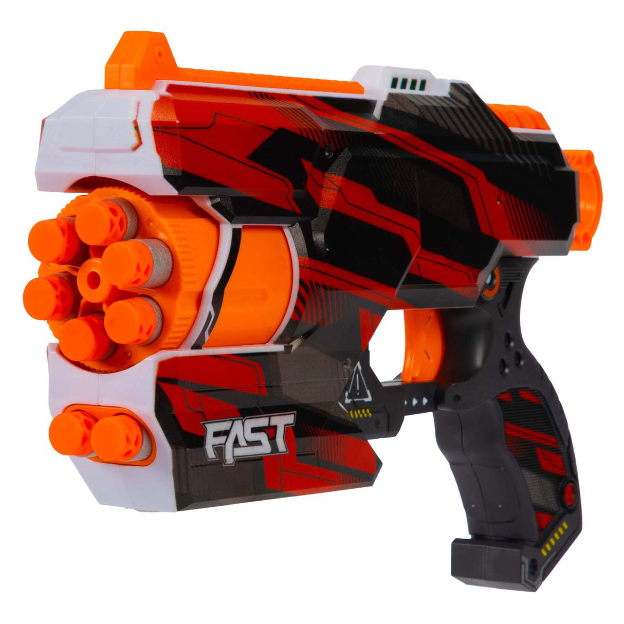 Toi-toys Schaumstoff-Strikex-Schießpistole, sechsschüssiger Zyklon mit 12 Schaumstoffpfeilen