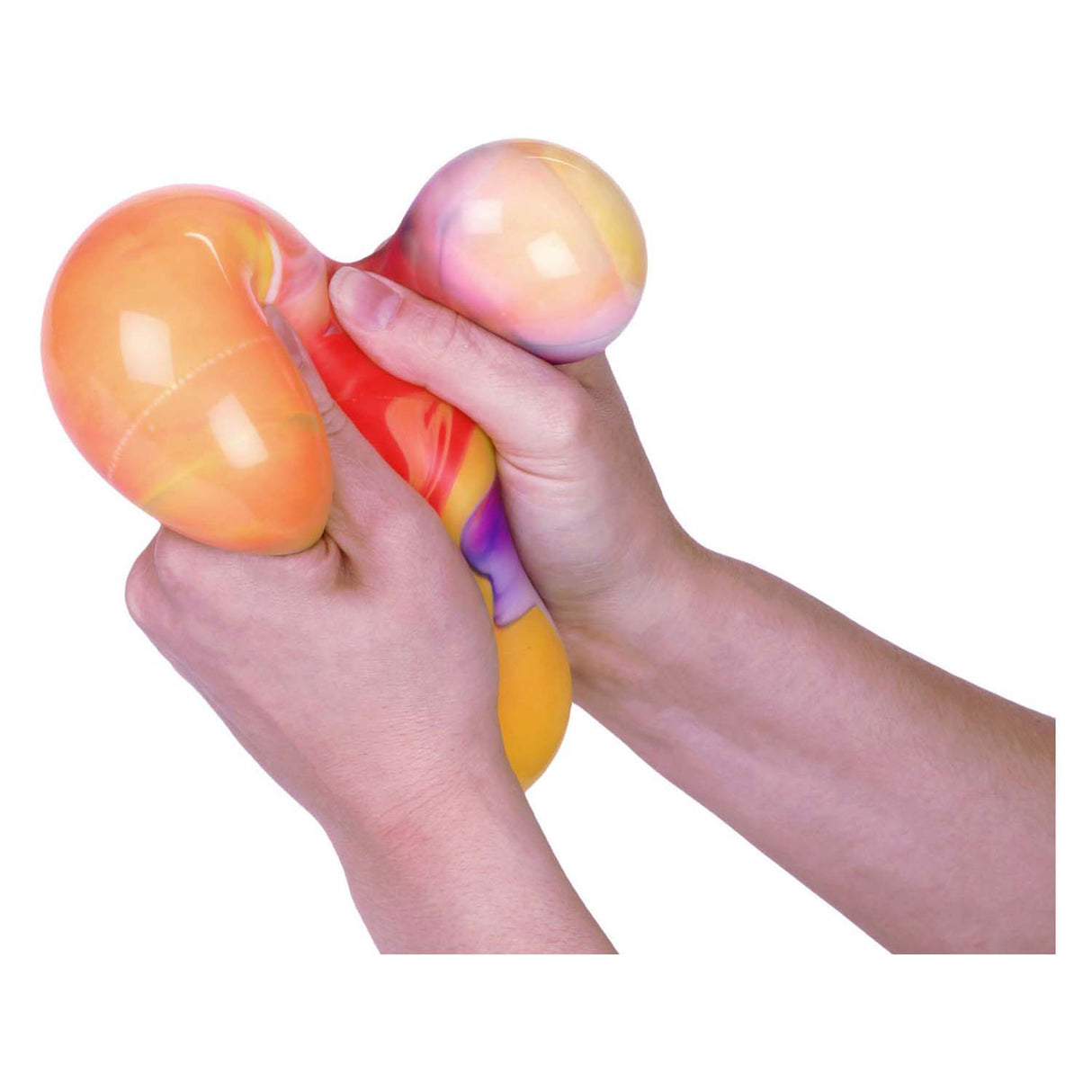 Toi-toys lustiger Quetschball aus Neonmarmor mit Schaumstoff, 12 cm