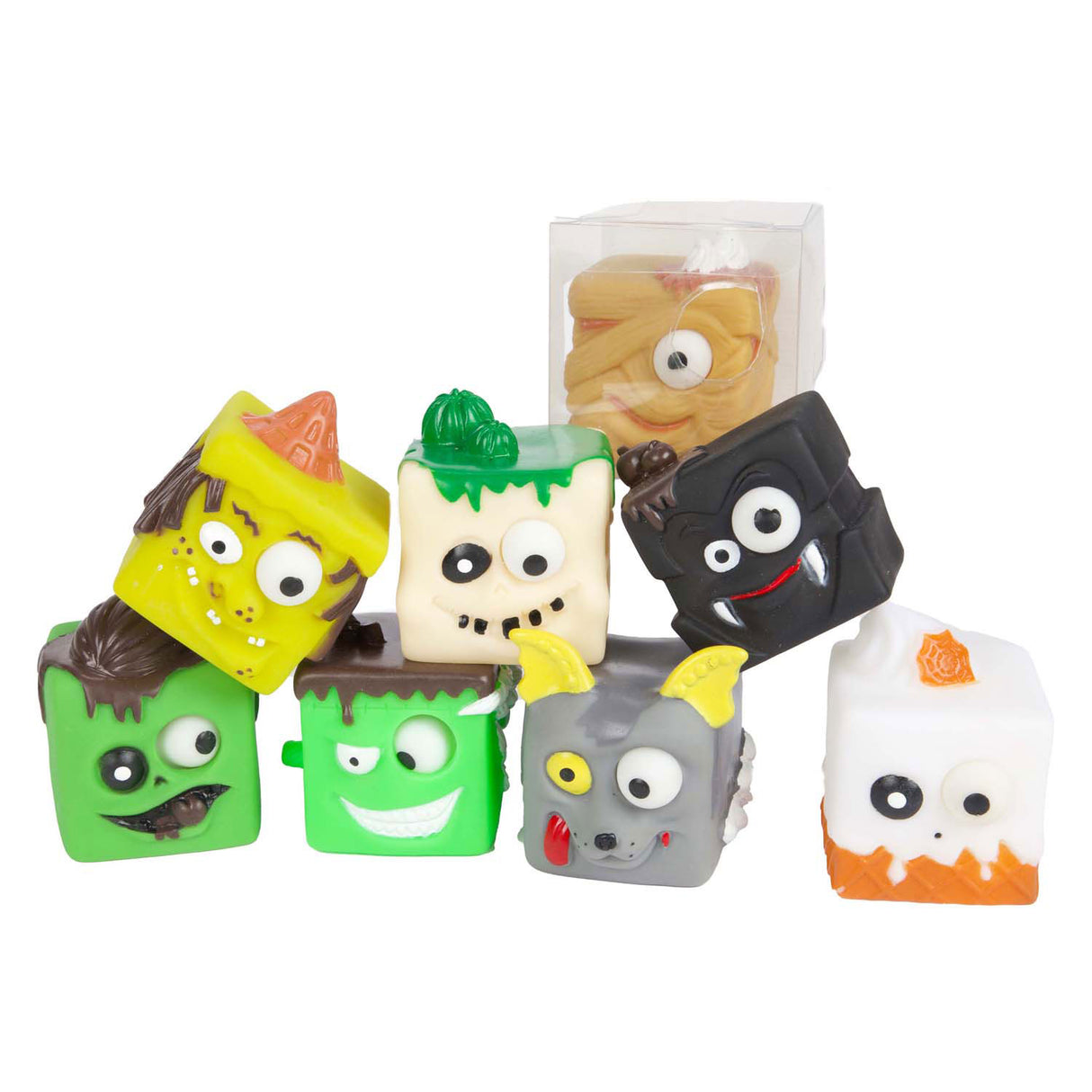 Toi-toys Fun Squeeze Cube Monster Schmollmund, 5cm