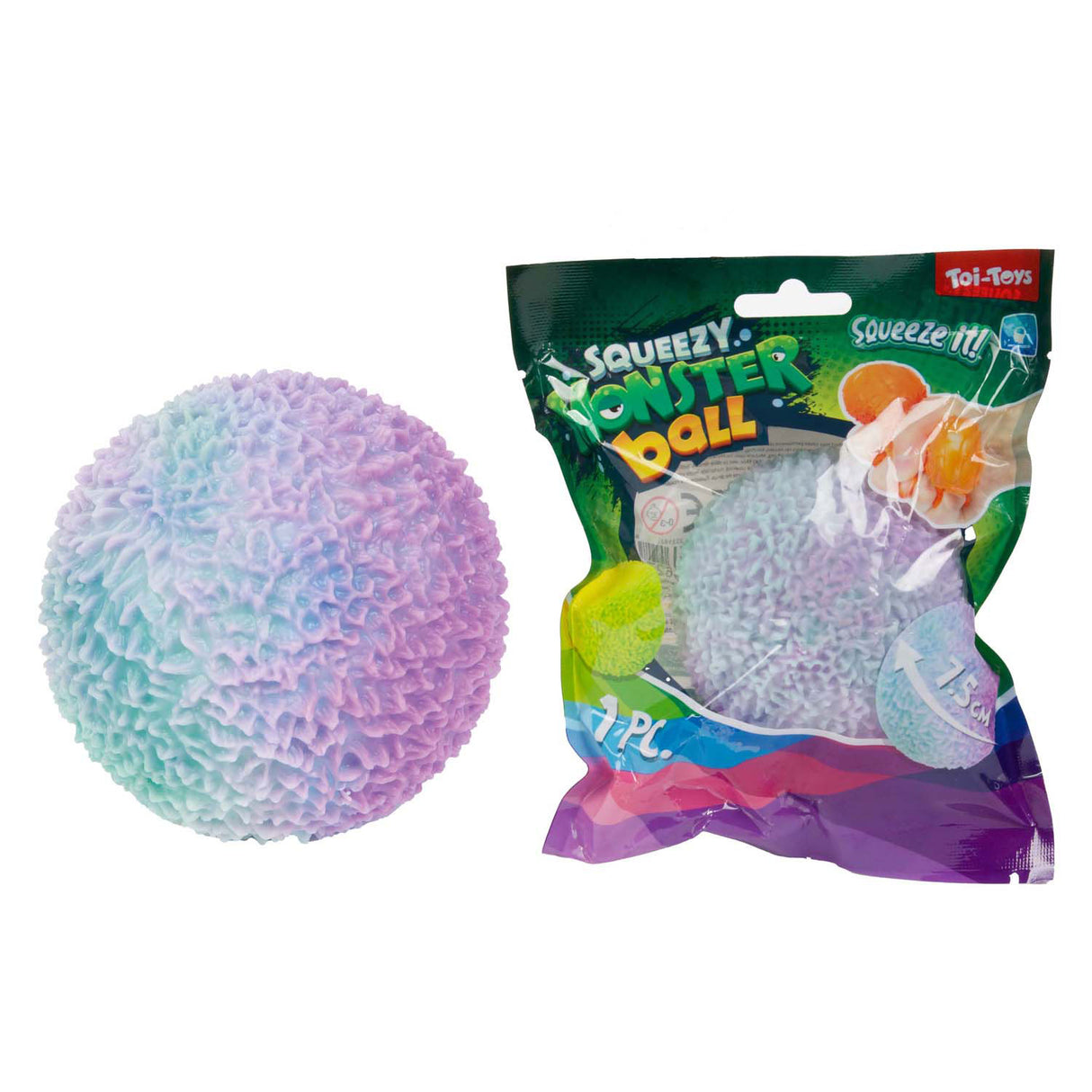 Toi-toys lustiger Quetschball Moos gefüllt mit Schaumstoff 8cm