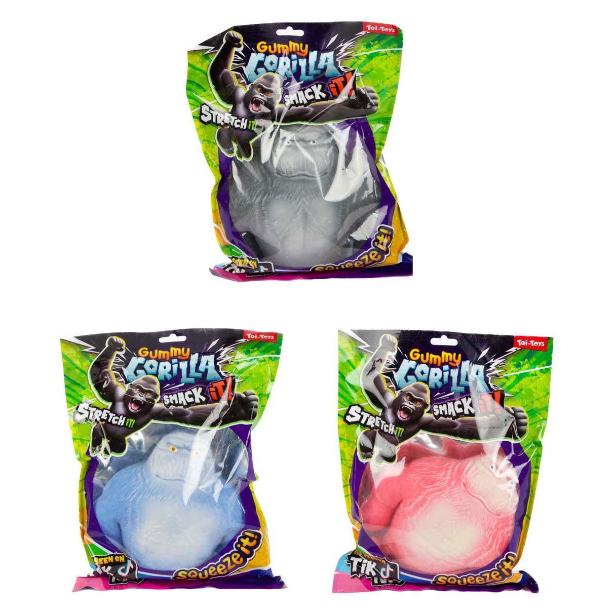 Toi-toys Spaßknet-Gorilla-klobiger Affe, dehnbar, 850 Gramm
