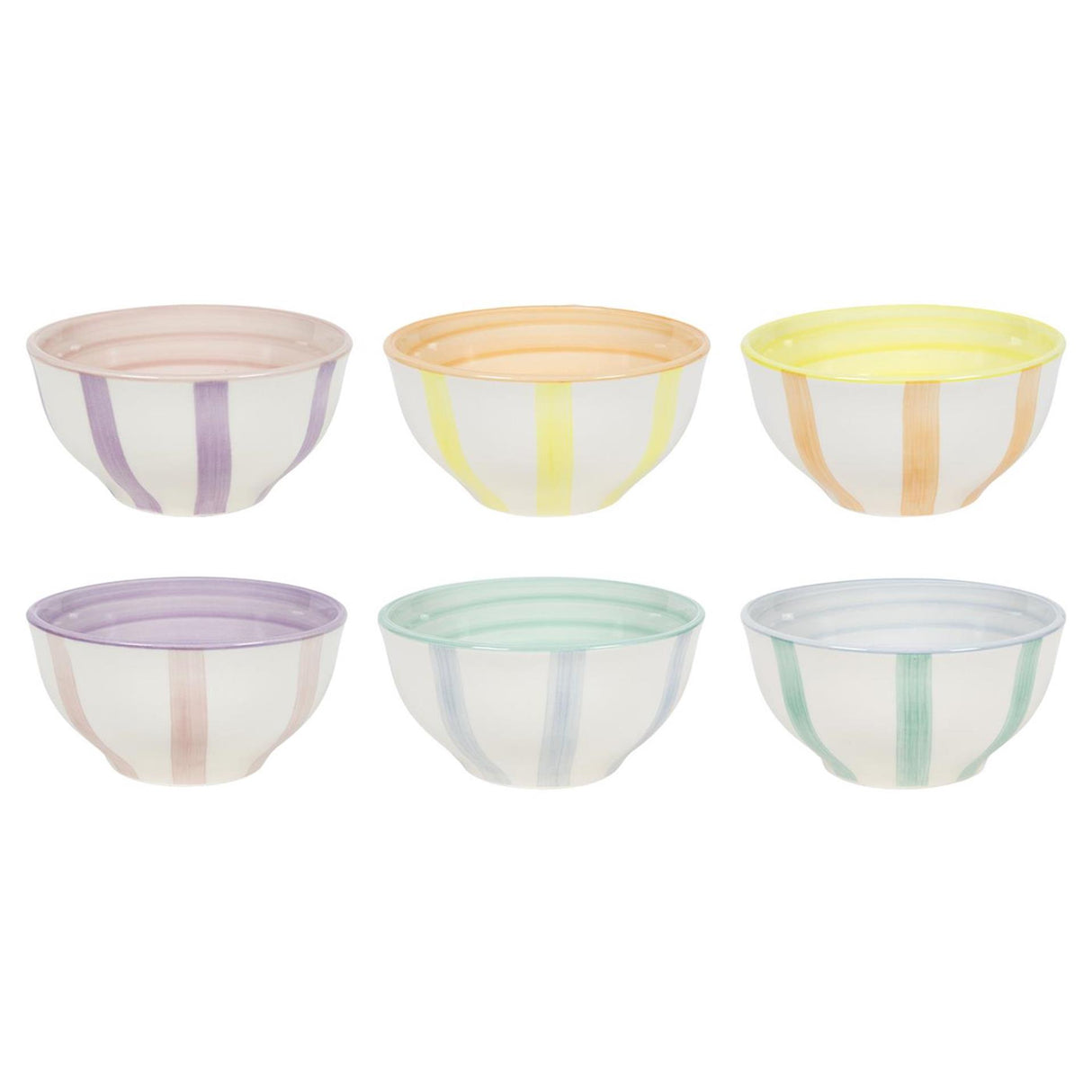 Schüssel Pastellstreifen Box a 6 ø12cm
