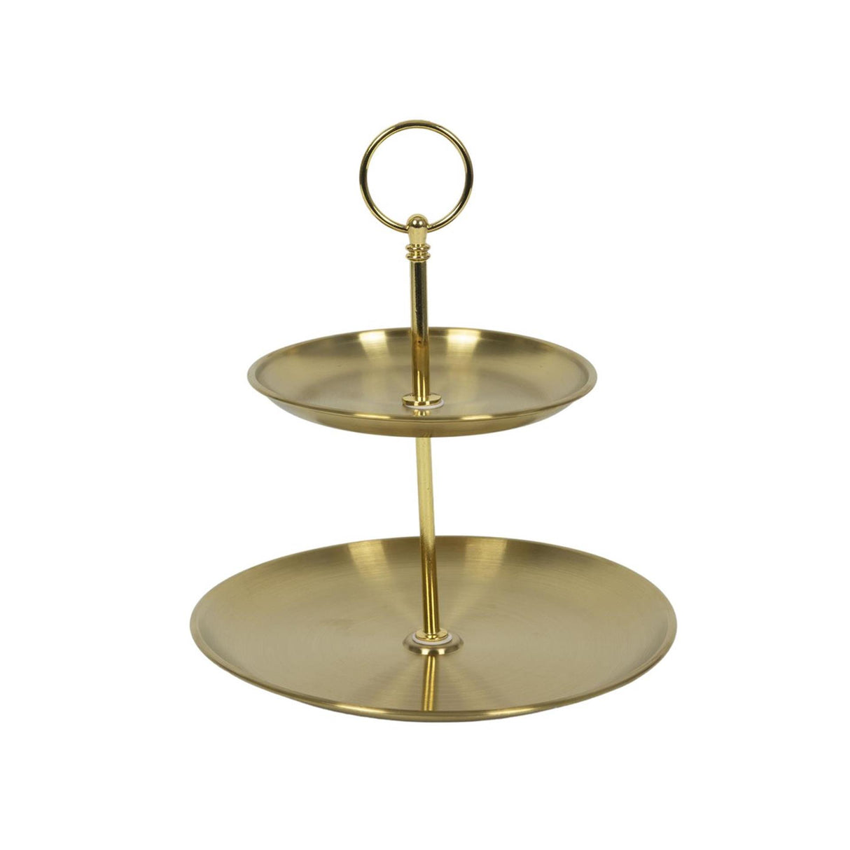 Etagere gold 2-lagiger Edelstahl ø14xh20cm