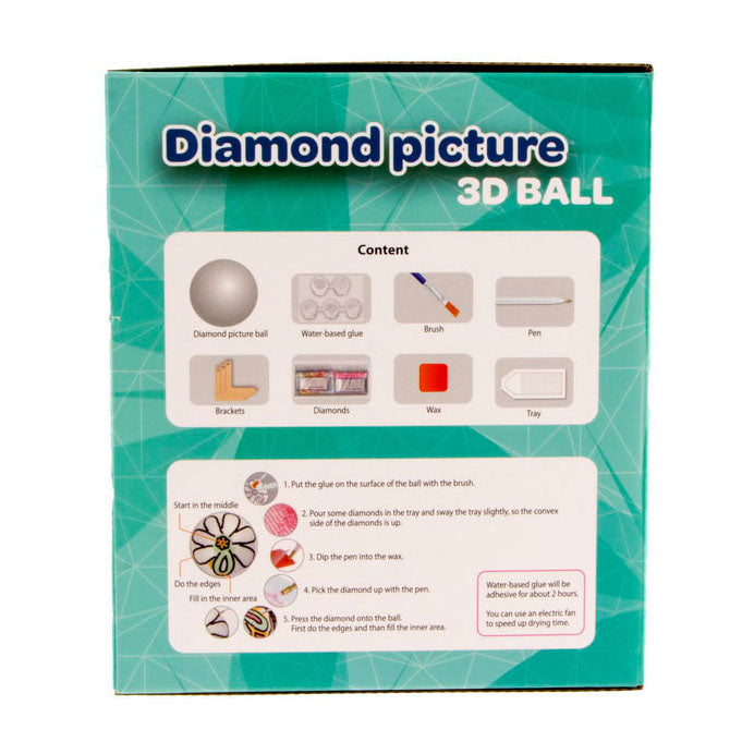 Jono Toys Diamantmalerei 3D-Kugel, 10 cm