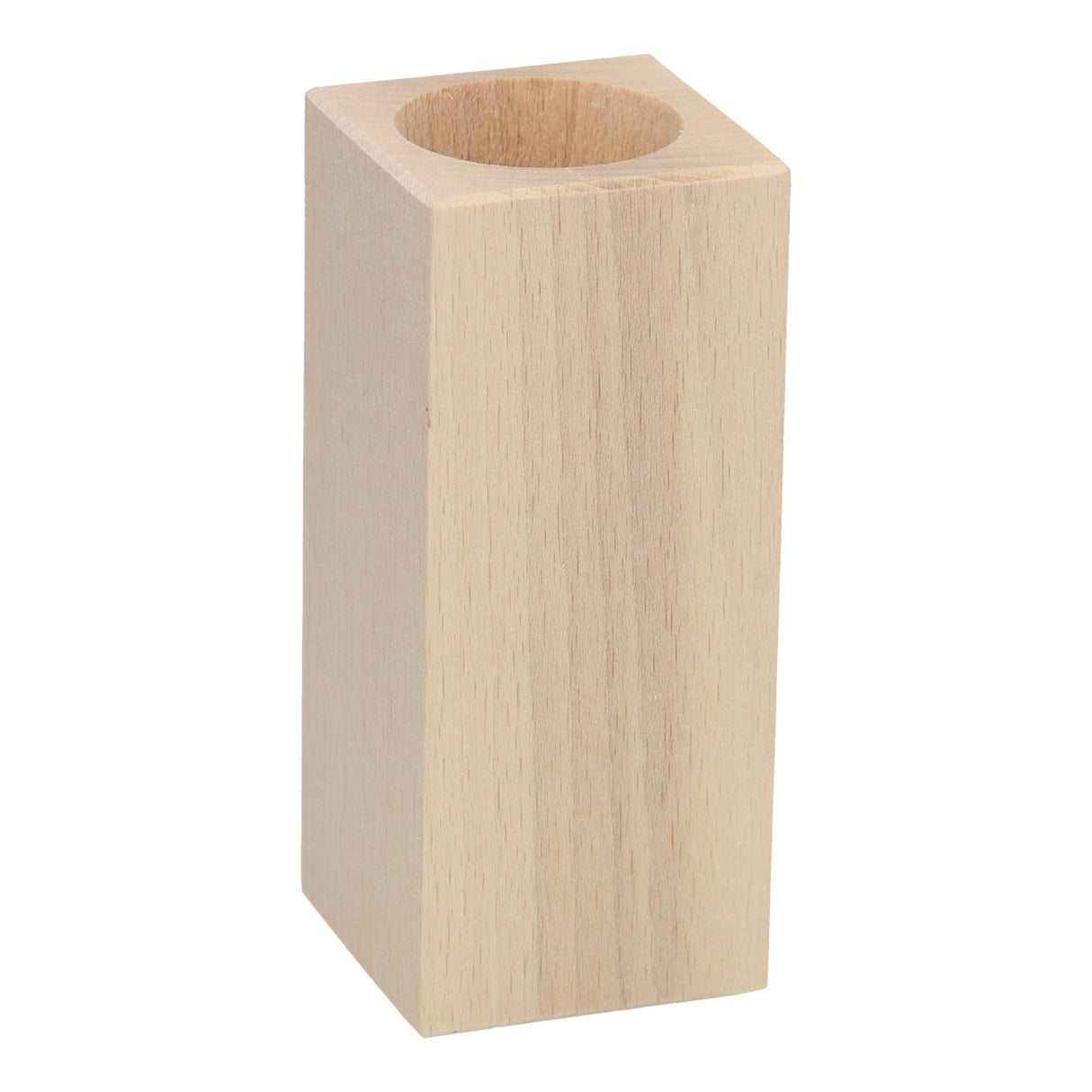 Playwood Teelichthalter quadratisches Buchenholz, 13cm