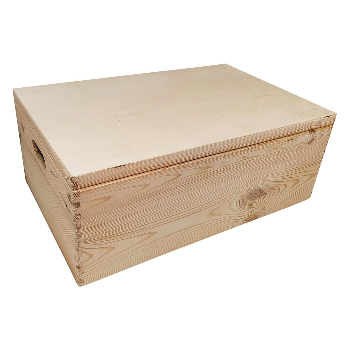 Playwood Aufbewahrungsbox aus Kiefernholz mit Klappdeckel (40x30x23cm)