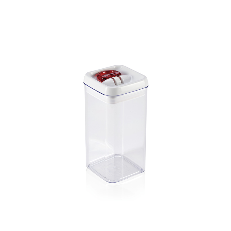 Leifheit fresh easy – quadratische Aufbewahrungsbox – 1,2 Liter – weiß