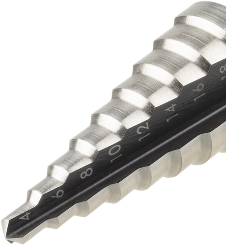 Wolfcraft HSS-Stufenbohrer | 8mm | ø4-20mm | 1 Stück - 2515000