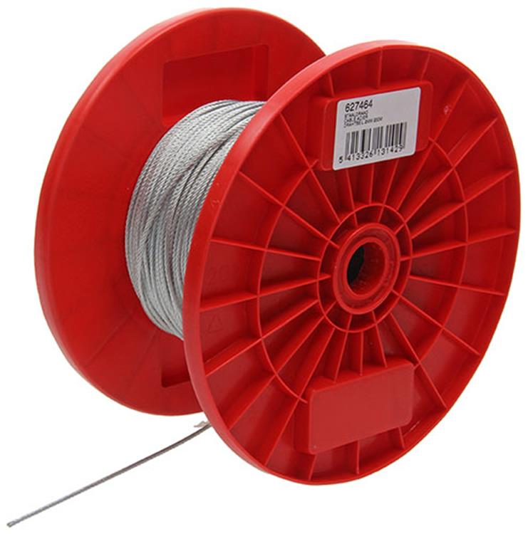 1015566 - verzinkte staalkabel 7x7 200m 2mm wll 40 kg din en 12385-4 | 200 stuks
