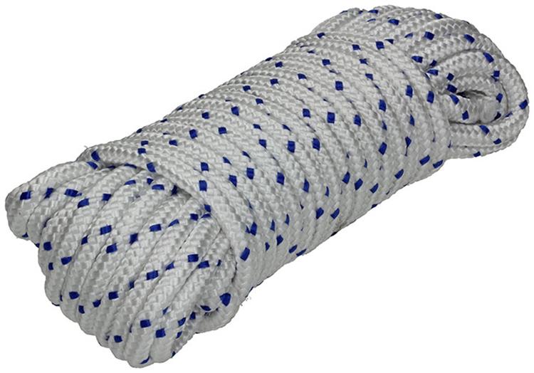 Mack 1013977 - pp gevlochten wit blauw streng8mm 15m | 5 stuks