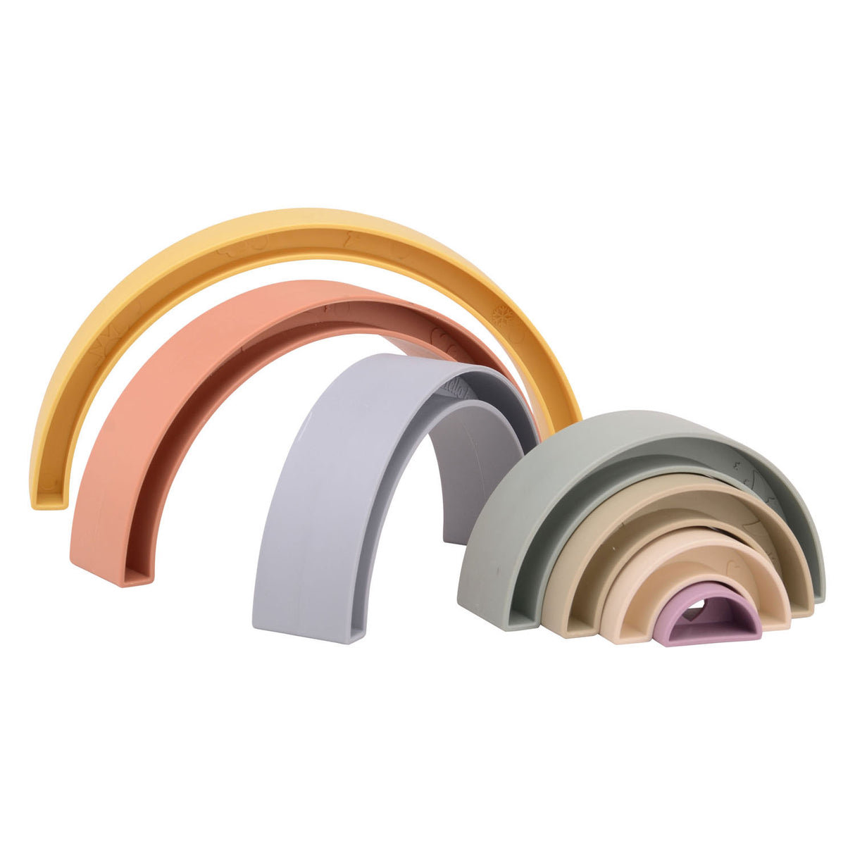 Johntoy Happy World Bio-Kunststoffstapel Regenbogen