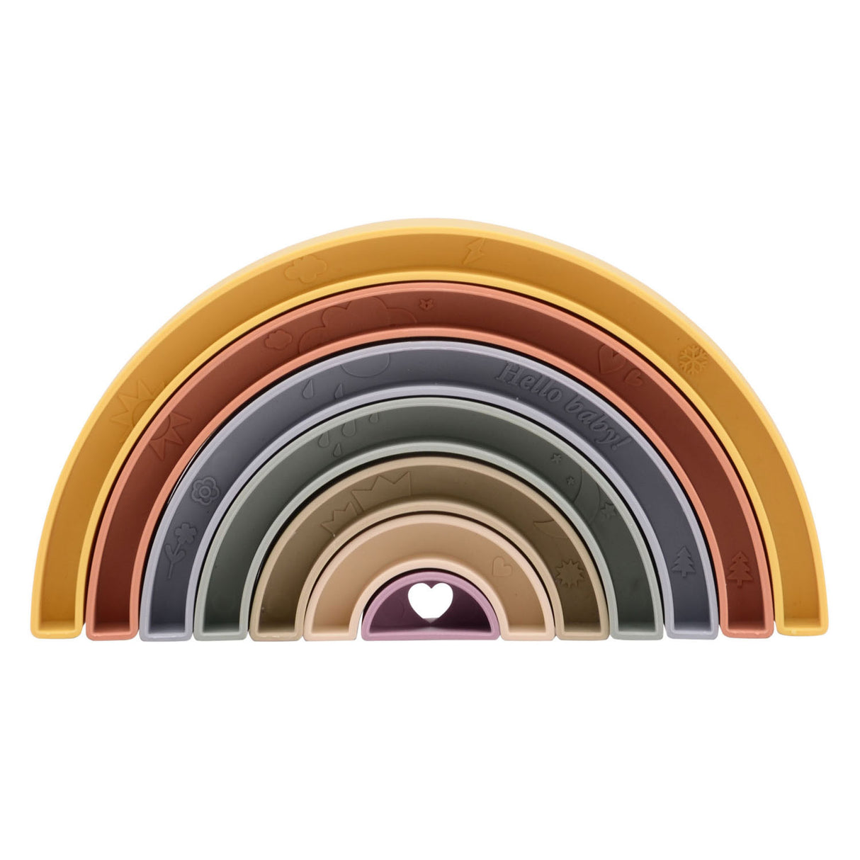 Johntoy Happy World Bio-Kunststoffstapel Regenbogen
