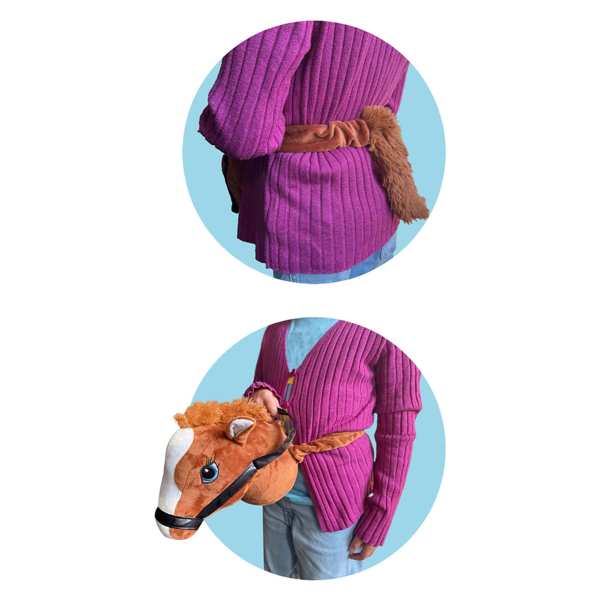 Johntoy Holly Horse Pferdekopf hellbraun mit Gummizug