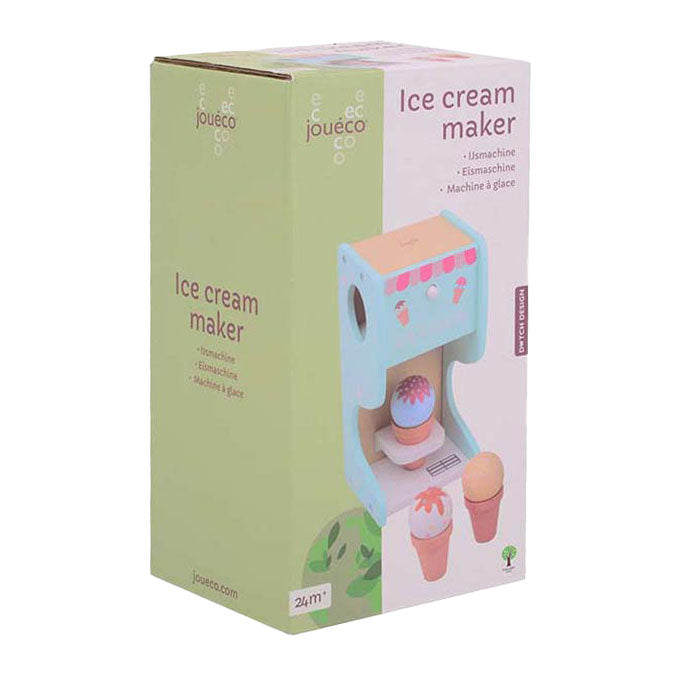 Joueco Eismaschine aus Holz mit Eiskugeln, 6 Stück.