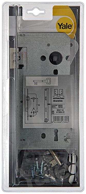 Yale 1019030 - 1 dubb.insteekslot afger.hk. l r a1353 60mm | 1 stuks
