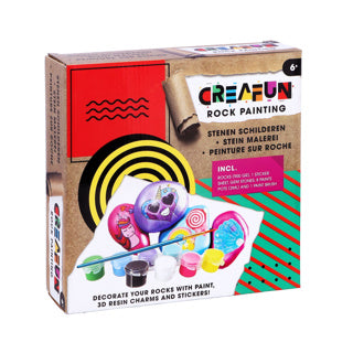 Creafun Hobby-Set Steine bemalen | 3 Stück