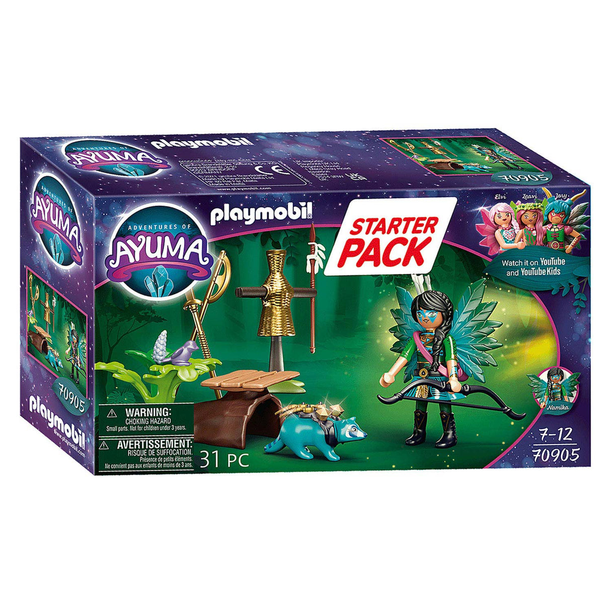 Playmobil Ayuma Starterset Ritterfee mit Waschbär - 70905