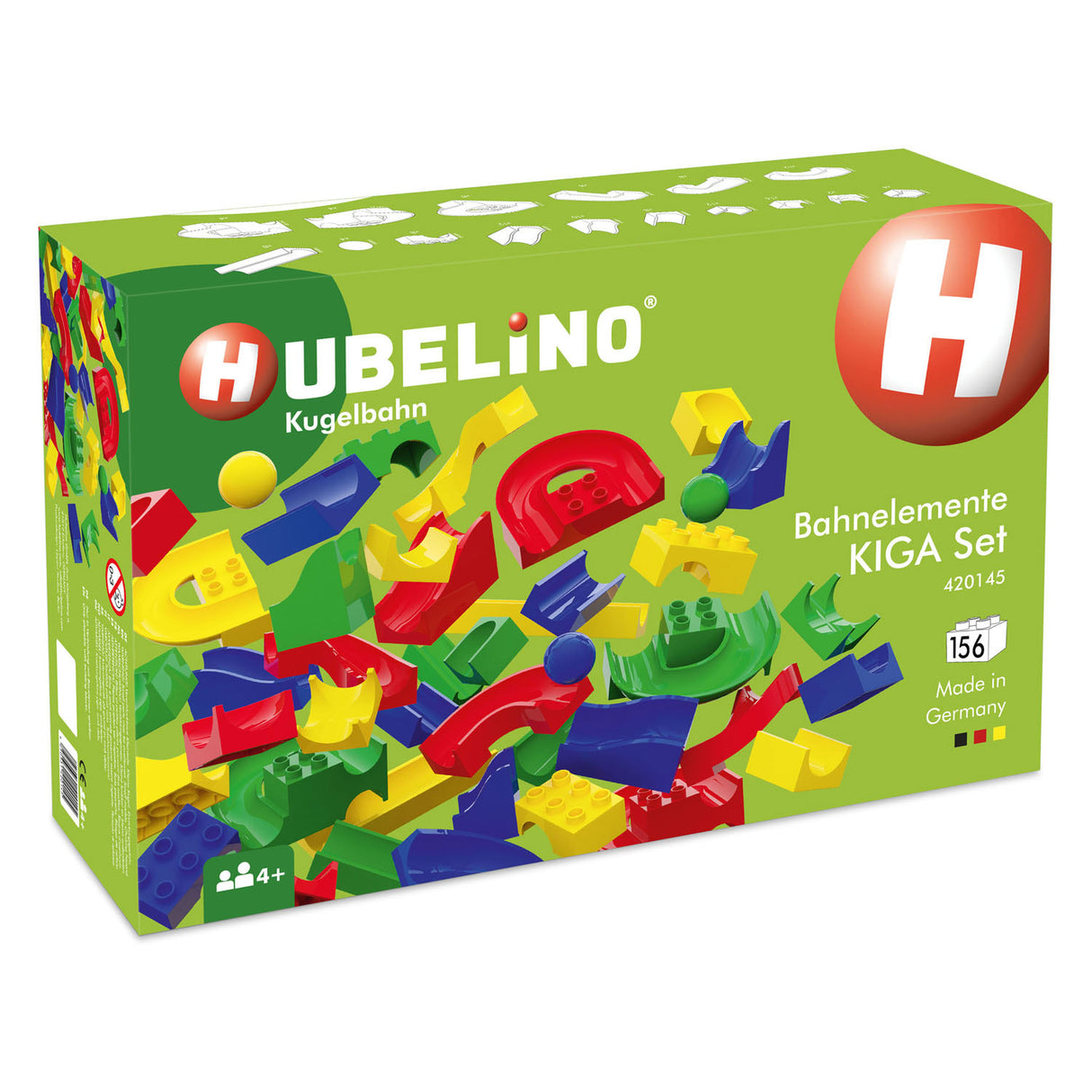 Hubelino Kugelbahn Kiga Schulset Schienenelemente, 156 Teile