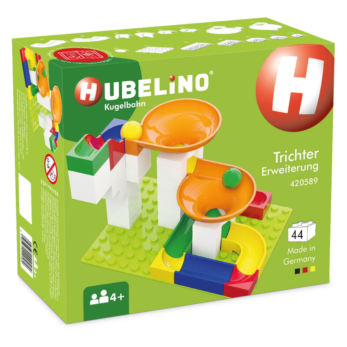 Hubelino Knikkerbaan Expansion Set Trichter, 44dlg.