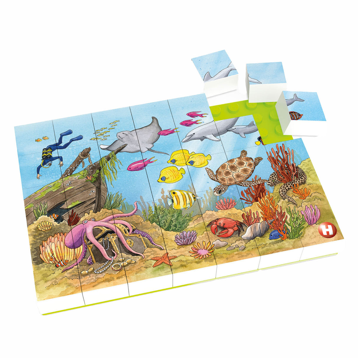 Hubelino -Block -Puzzle Unterwasserwelt, 35st.