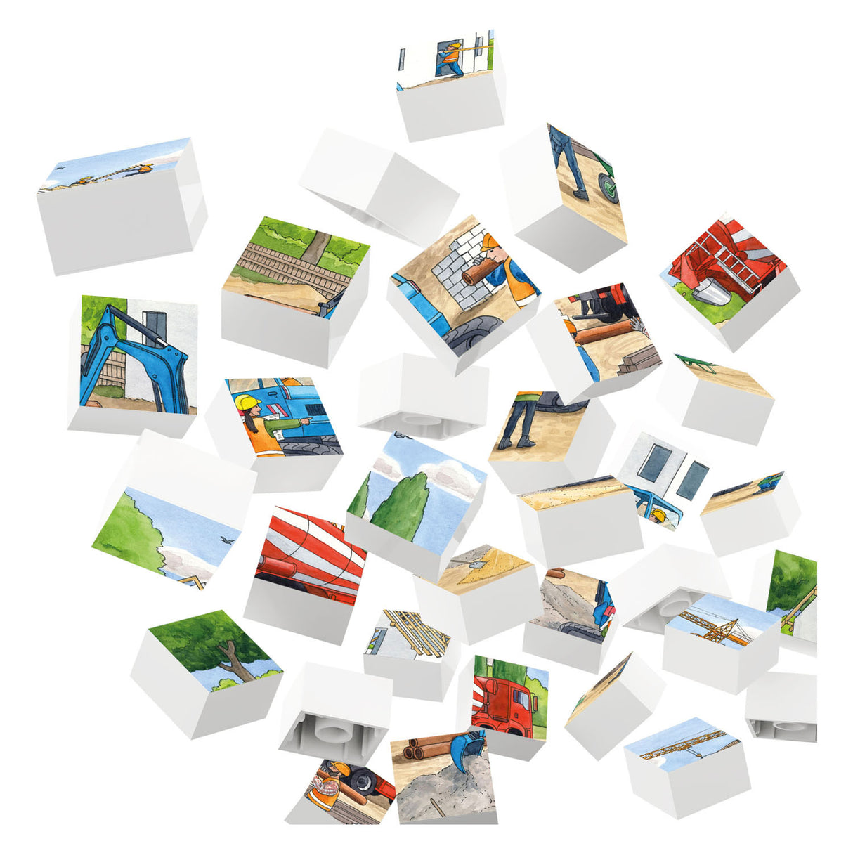 Hubelino -Block -Puzzle auf der Baustelle, 35st.