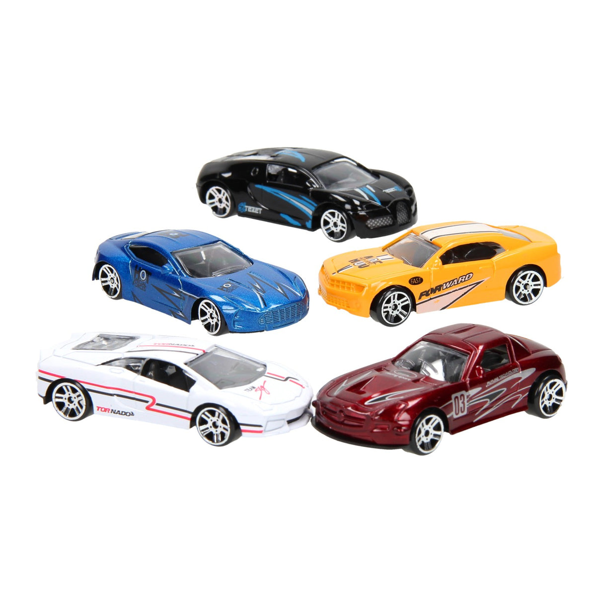Johntoy Super Cars sterben Cast Car, 5st.