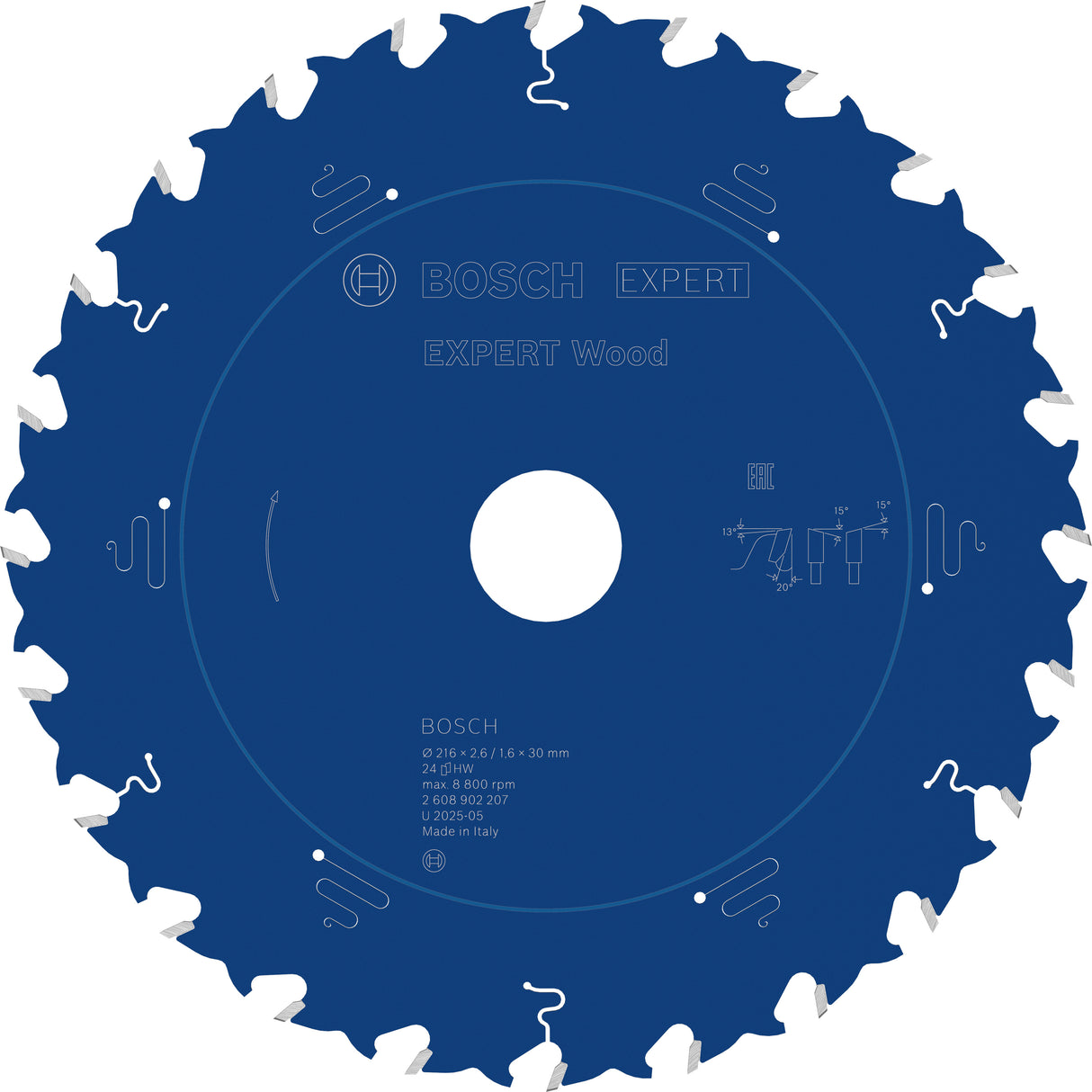 Bosch Zubehör Expert Holzkreissägeblatt | 216 x 2,6 1,6 x 30 mm | t24 - 2608902207