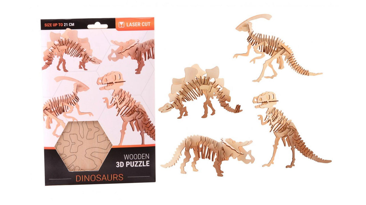 Johntoy John Toy 3D-Dinosaurier-Puzzle aus Holz
