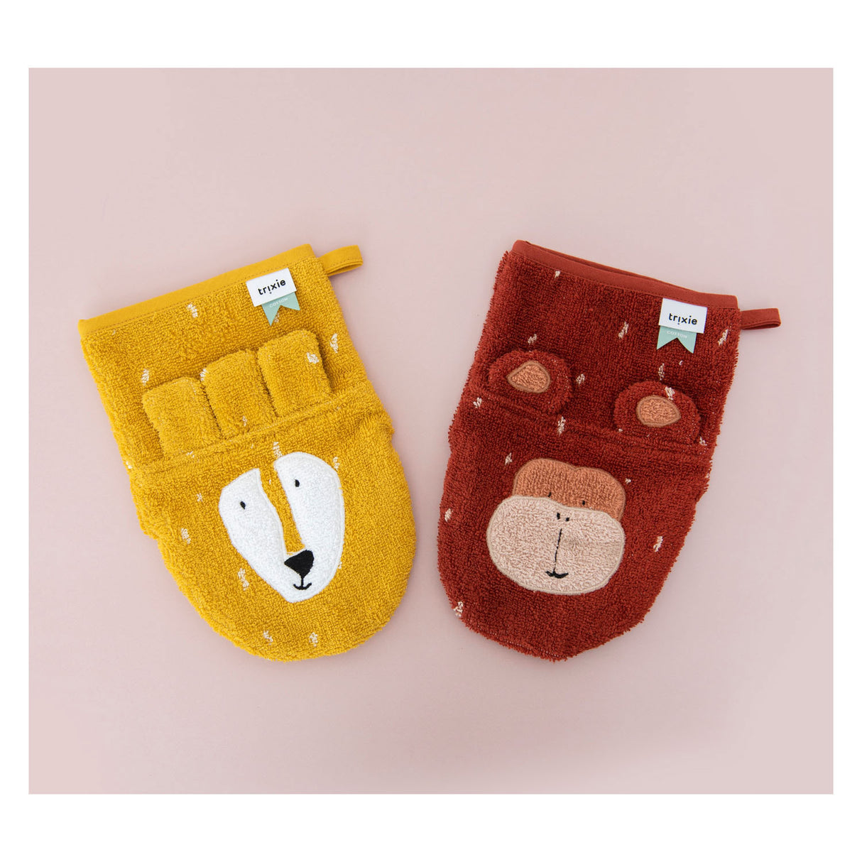Trixie Waschlappen Mr. Lion und Mr. Monkey, 2st.