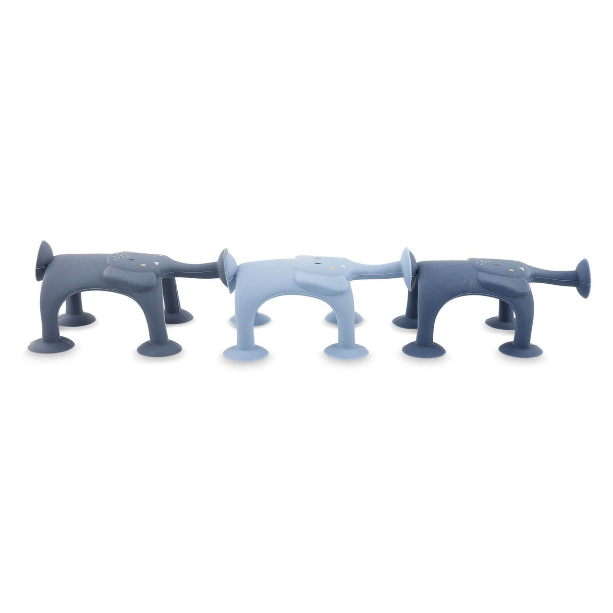 Trixie Tierspiel mit Saugnäpfen – Mrs. Elephant – 3-teiliges Badespaßset aus Silikon – Blau