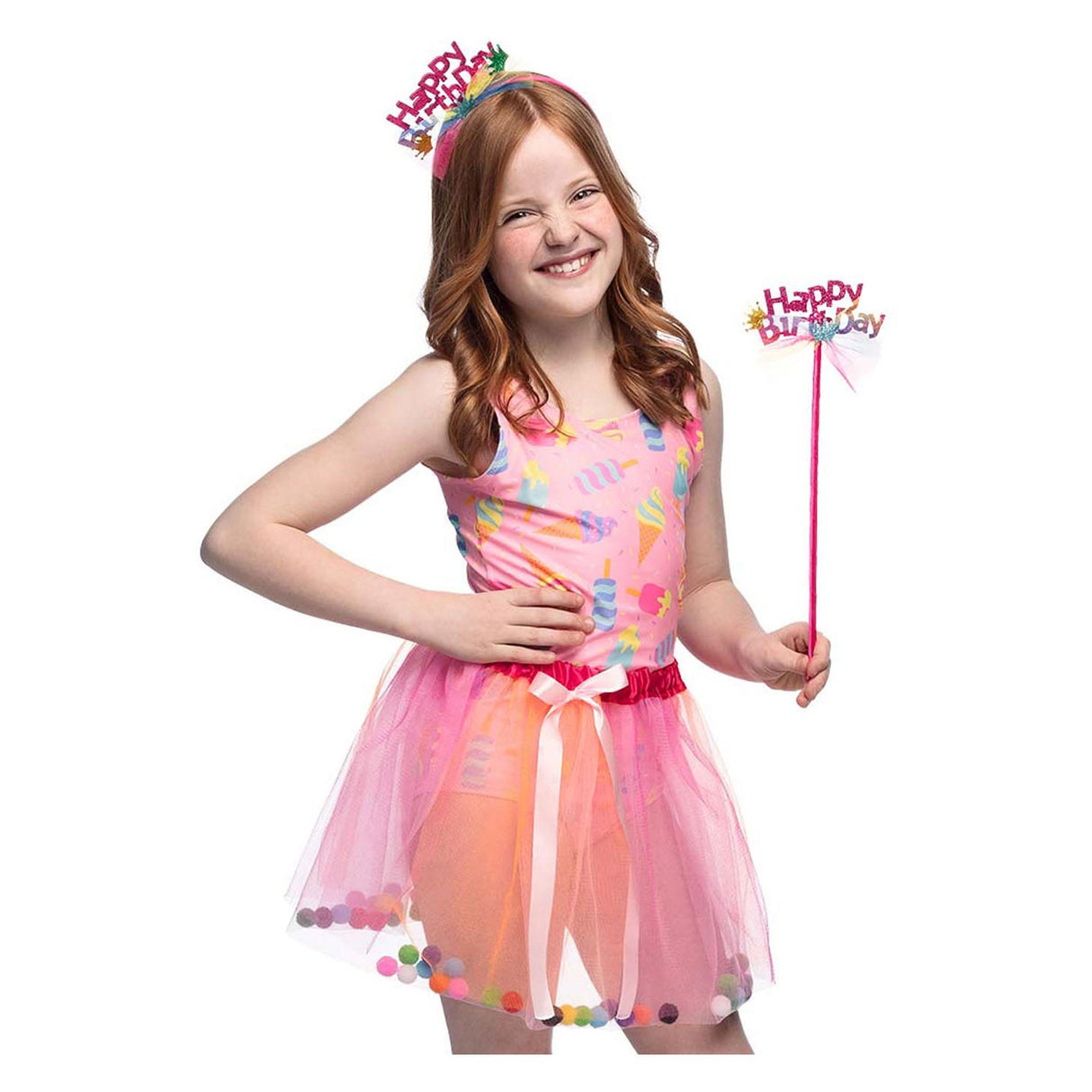 Boland Feen-Rosa-Happy-Birthday-Kostümset
