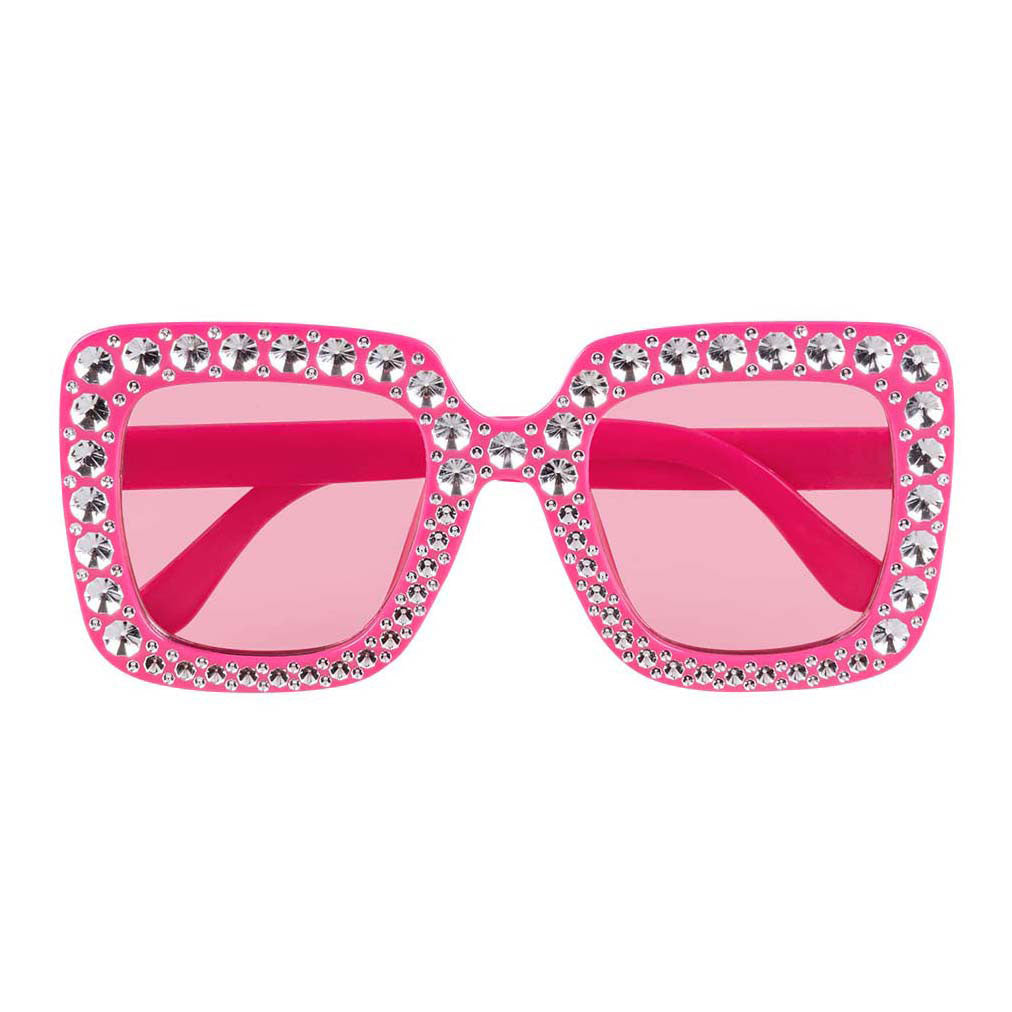 Boland Partybrille Bling Bling leuchtend rosa