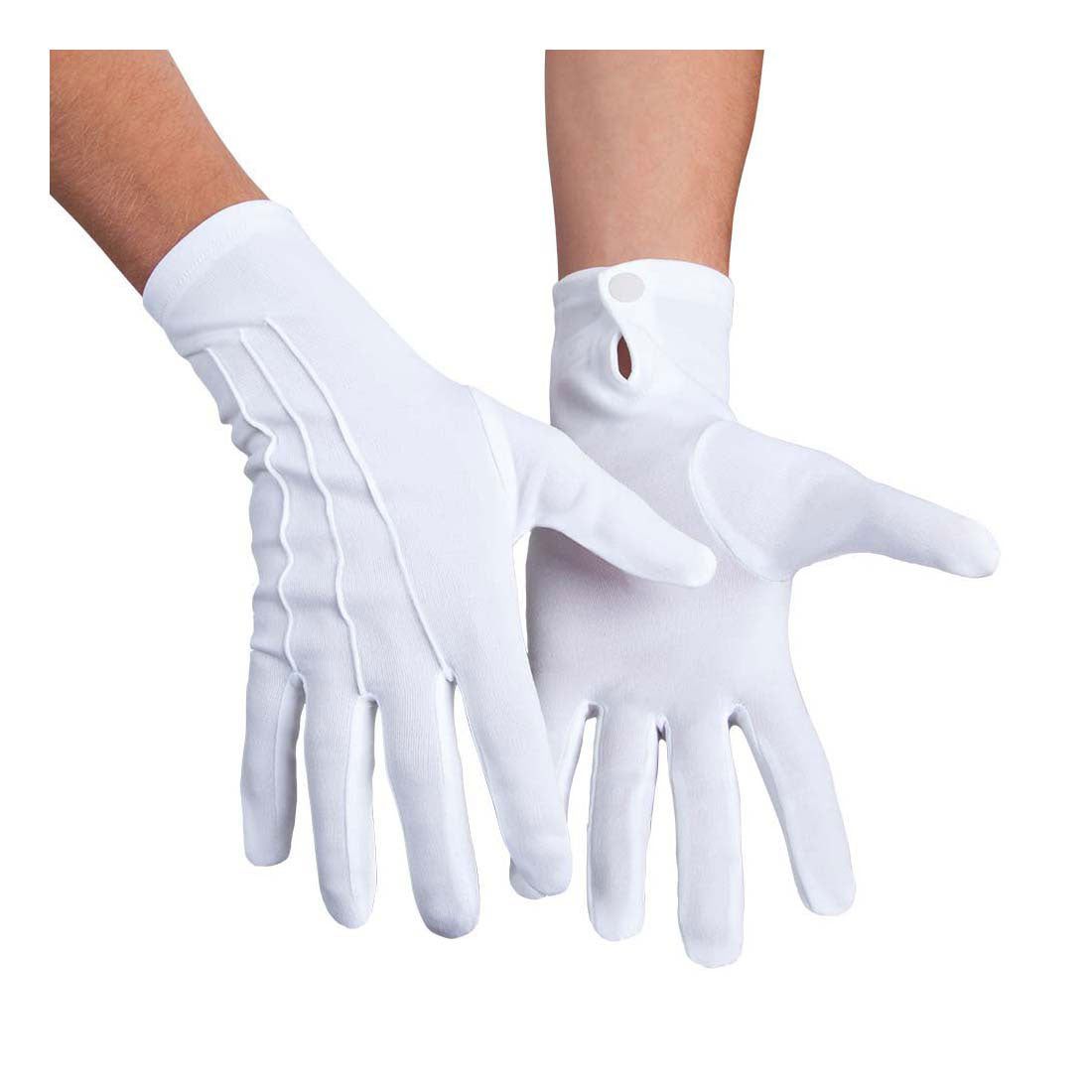 Boland Handschuhe mit Druckknopf weiß XL