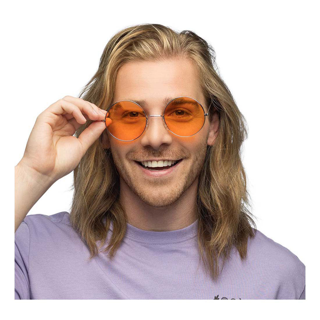 Boland Partybrille Hippie XL Orange