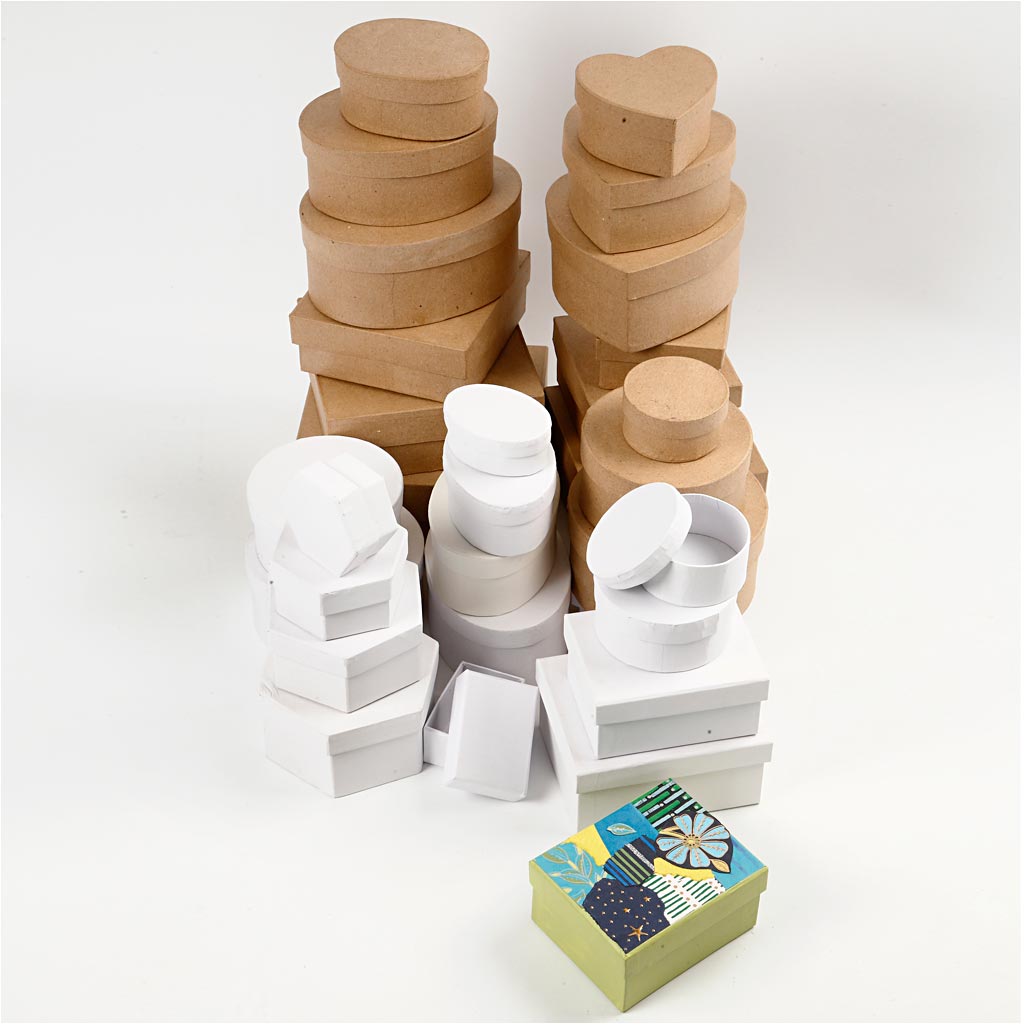 Creativ Company Boxen Braun und Weiß 6.5-18 cm, 30..