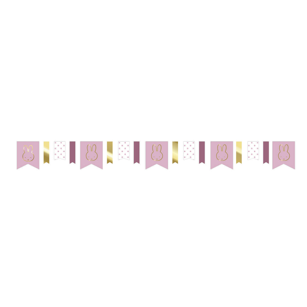 Haza Whitebeard Miffy Girlande rosa, 4mtr.