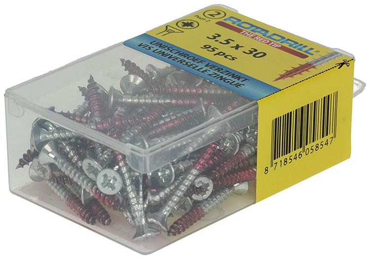 Rotadrill 1039796 - universeelschroef vk pzd vz 3.5x30mm (95) | 6 stuks