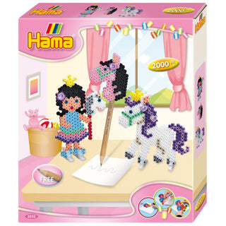 Hama Bügelperlen Komplettset Pony Play 2000 Stück