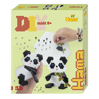Sans Marque Hama ohne Markenzeichen – Perlenset zum Aufbügeln – 3D-Panda – 2500 Stück