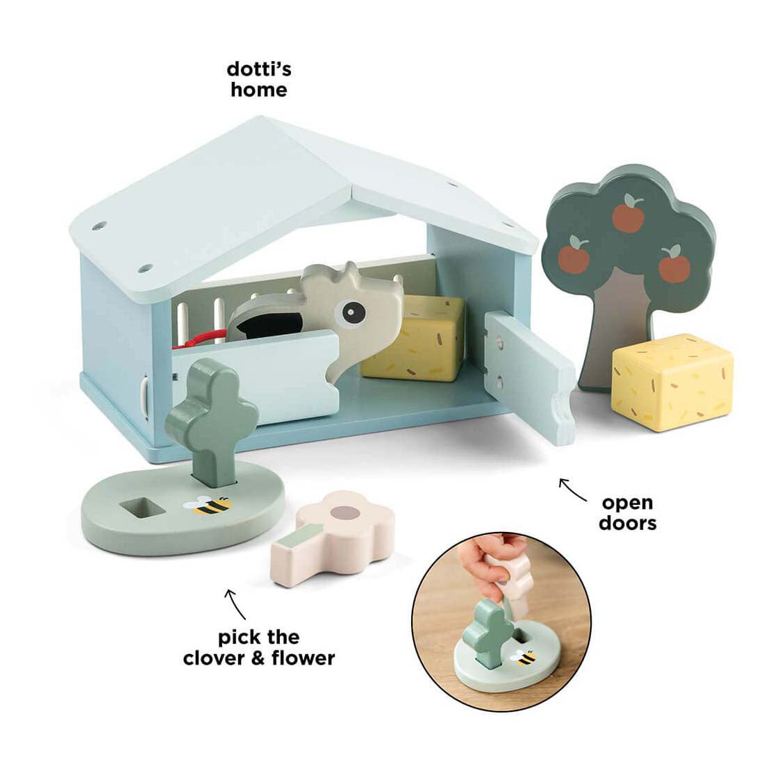 Done by Deer Tiny Farm Bauernhof-Spielset aus Holz – Dotti