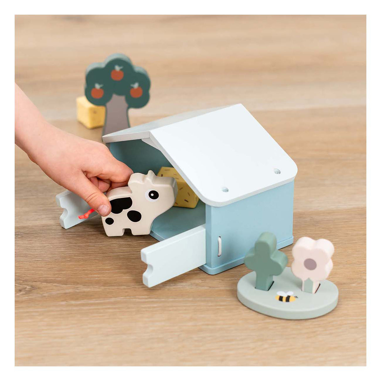 Done by Deer Tiny Farm Bauernhof-Spielset aus Holz – Dotti