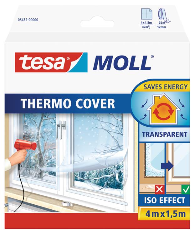 Tesa Moll Thermo Cover PE Fensterisolierfolie – 4 x 1,5 Meter