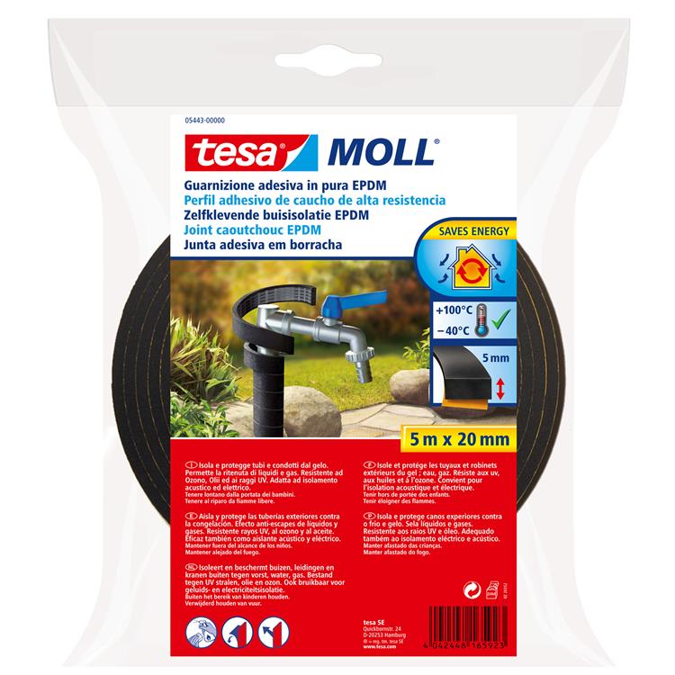Tesa - moll - 05443 - Rohrisolierung - 20mmx5m - Schwarz
