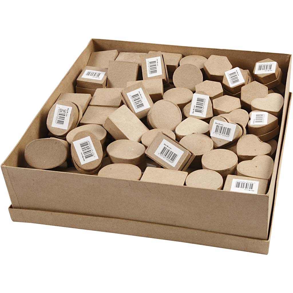 Creativ Company Miniboxen, H: 3 cm, T 4-6 cm, 144 Stück 1 Box