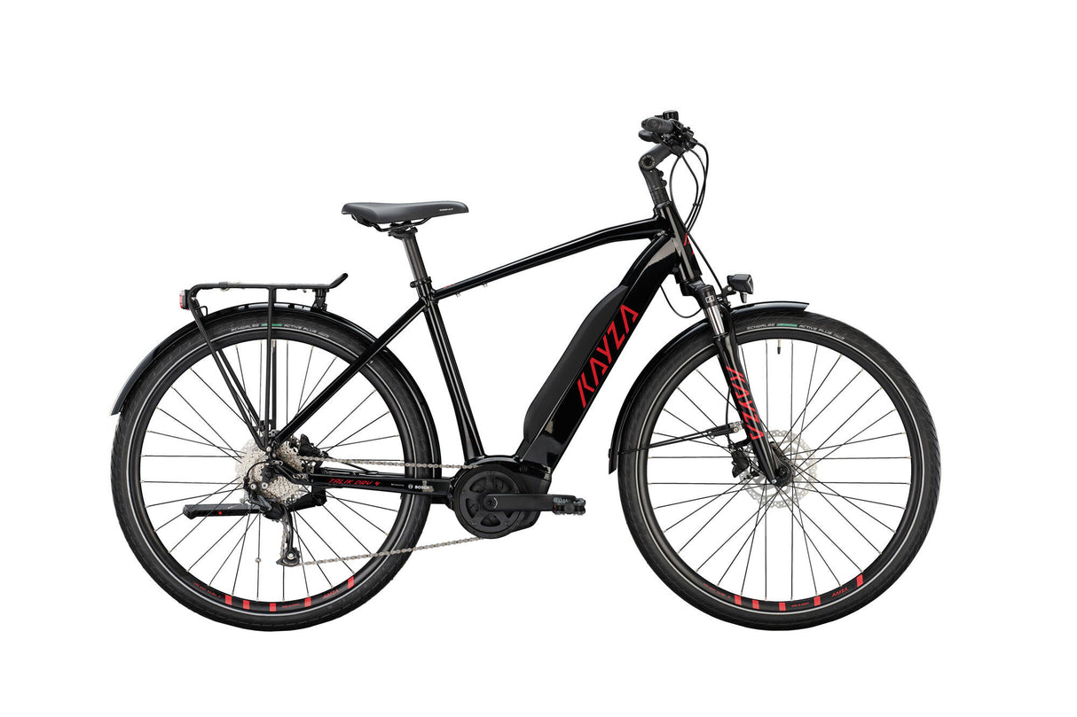 Kayza Elektro-Trekkingrad Talik Dry 4 Mod. 22 E-Bike Talik trocken 28 52 Durchm. 9sp schwarz rot