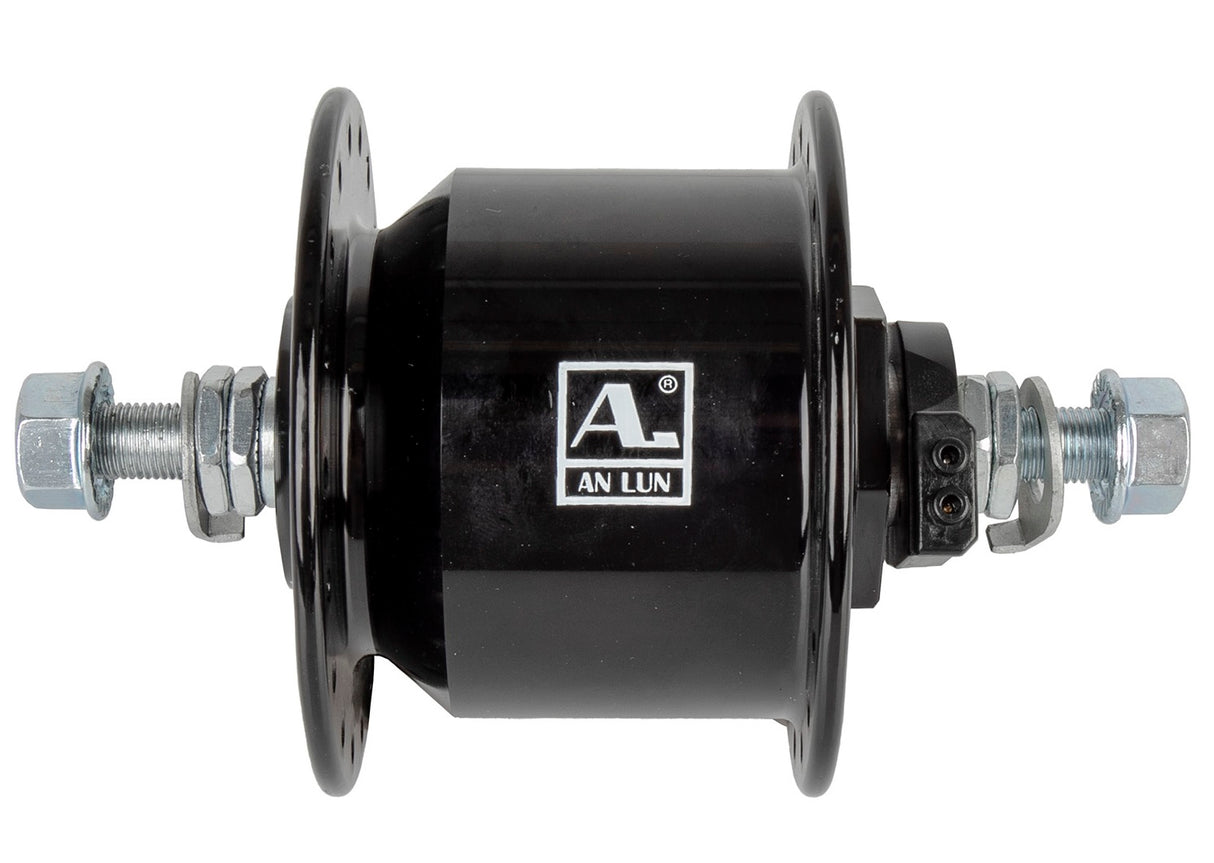 An lun anlun Vorderradnabe Nabendynamo 36g Shimano Comp Vollachse schwarz
